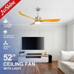 5 Speeds 220V Wood Plastic Ceiling Fan Energy Efficient DC Motor