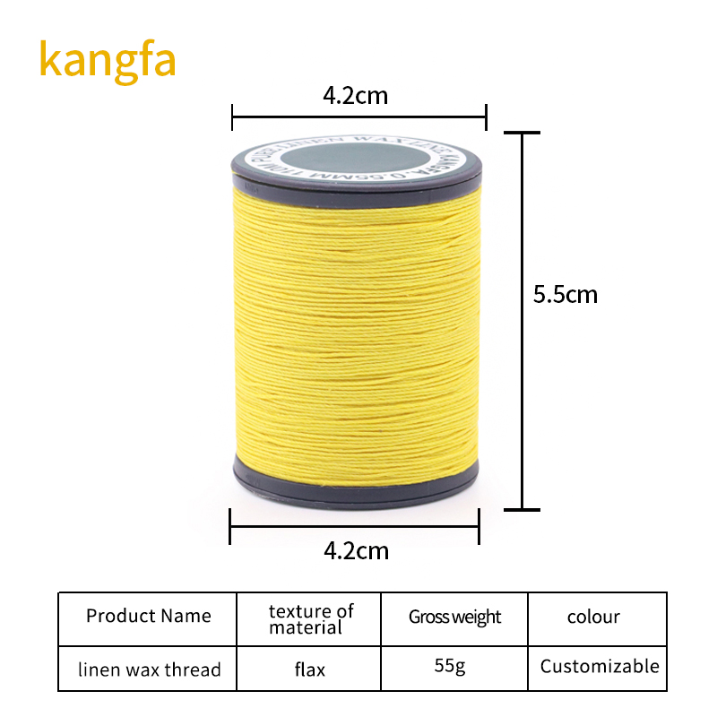35g Weight Plastic Cone Linen Waxed Thread for Leather Sewing 70m in Cone Material
