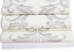 Ivory White Damask Pattern Victorian Wallpaper for Interior Decoration , Anti -
