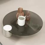 8mm Tempered Glass Coffee Side Tables Stainless Steel Living Room Art Furniture