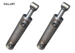 Dump Trailer Double Ended Hydraulic Ram , 4 Inch Hydraulic Hoist Cylinder Steel