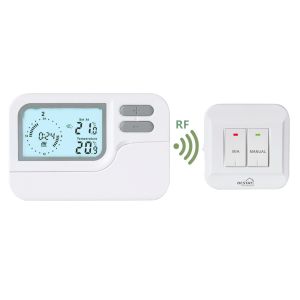China Fireproof ABS Wireless Programmable Room Thermostat For Gas Boiler on sale