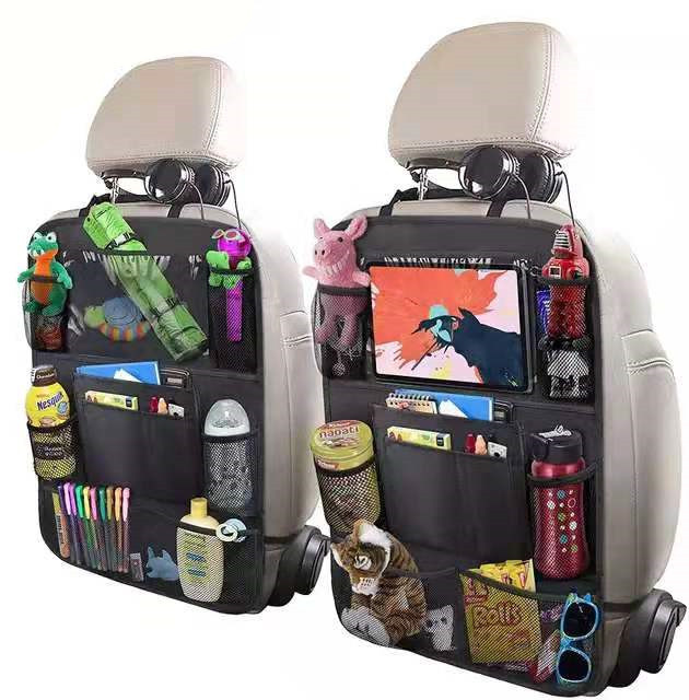 Customized Car Backseat Organizer With Touch Screen Tablet Holder Car Seat Back Protectors