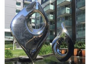 China Large Mirror Polished Modern Garden Exterior Stainless Steel Outdoor Sculpture factory