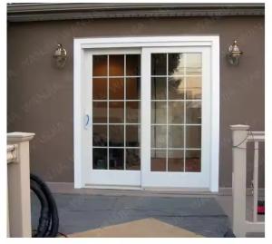 China White PVC UPVC Profile Doors Single Double Tempered Glass Sliding Door factory