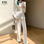 Business Office Work Wear Nonwoven 3 Pieces Sets Women's Suits with Button