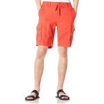 Men'S Cotton Linen Blend Cargo Shorts 9.5 Inch Inseam Shorts Drawstring Button