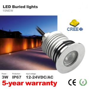 China 3W Mini LED Buried Light CREE XBD IP67 Recessed swimming pool LED underground lamps factory