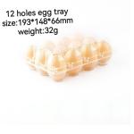 12 Holes Transparent Plastic Quail Egg Tray Hinged Clamshell Customizable