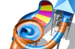 Giant Outside Fiberglass Water Slide For Adults Customized Color 20m Tower