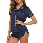 Button Down Silk 2 Pieces Womens Loungewear Set Women Pajama Set