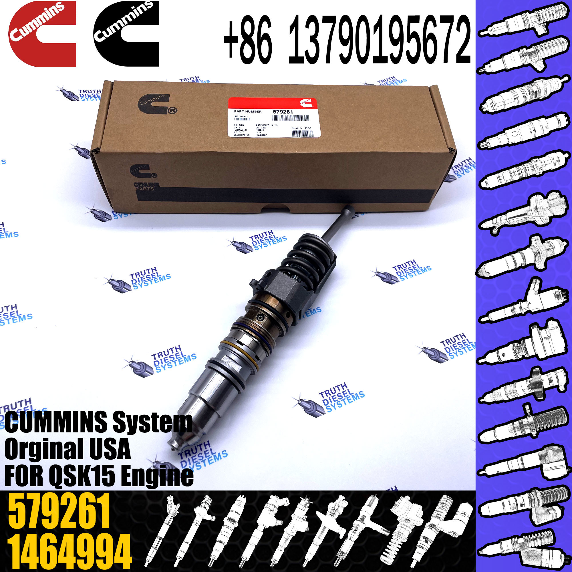 570016 4954646 Diesel Unit Injector 4076963 4903028 1481827 1521978 1764365 579261