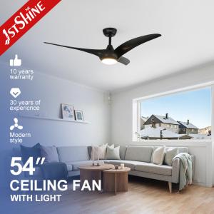 China Support Dimmer LED ceiling fan popular style CE CB ETL certified 3 ABS plastic blades factory