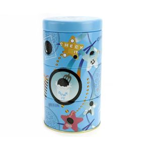 Round Sublimation Tinplate Cookie Tin Cans Food Packaging