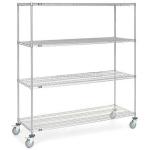 ESD Rack 4 Wire Shelves Chrome Shelf Trucks Antistatic Chrome Plates Wire