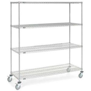 China ESD Rack 4 Wire Shelves Chrome Shelf Trucks Antistatic Chrome Plates Wire Trolley factory