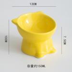 Pet Neck Guard Ceramic Elevated Cat Bowl Foot Diagonal Dog Bowl To Prevent