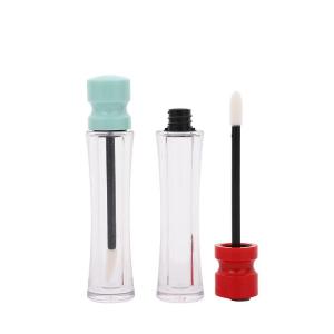 China Plastic lip glaze tube with waist-length lid and various colors factory
