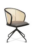 Executive Office Guest Rattan Office Chairs PU Upholstery 70cm Adjustable 10.5