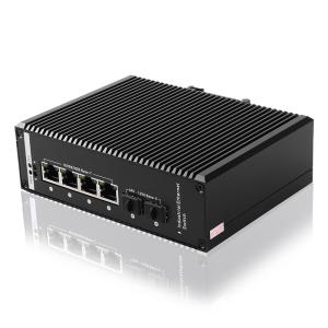 China RTL8380MI TPS23861 Industrial Unmanaged POE Switch 4 POE Port 2 SFP Fiber Switch factory