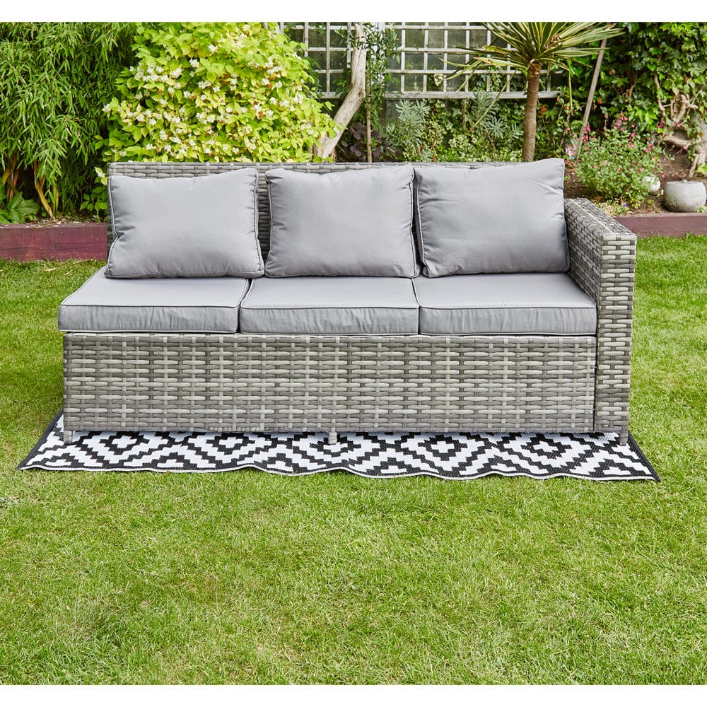 9 Seater Rattan Woven Garden Furniture Set with Modern Design and Adjustable Table