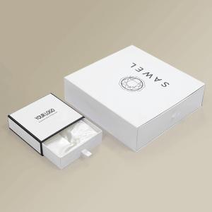 China Varnished Satin Lined Rigid Cardboard Sliding Drawer Gift Boxes for Cosmetic Packaging factory