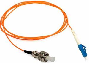 China LC / PC - FC / UPC Duplex Cable Patch Cord 3 Meter SM OM3 50 150MM Orange Color factory