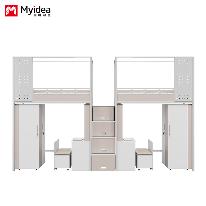 customization university dormitory apartment bed and table dormitory bed with