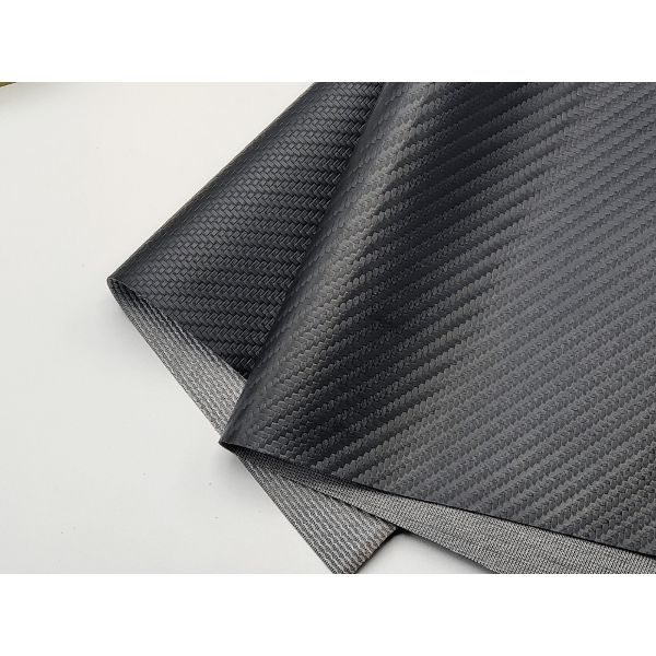 Hot-sale Pvc Carbon Fiber Woven Patterns Artificial Synthetic Leather Cheap Price Chair Sofa Shoes Car Foot Mat Faux Leather