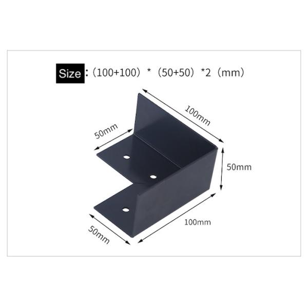 Processing Custom Metal Stamping L-Shaped Wooden Box Edge Fixed Angel Guard Galvanized Iron Hardware Parts