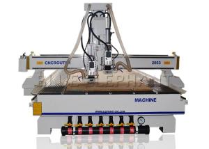 China Multi Head Cnc Router Woodworking Machine , Cnc Flatbed Router Wood Furniture Machinery factory