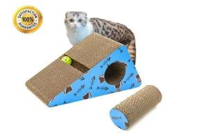 China Various Color Corner Cat Scratcher SGS 100% Eco - Friendly With Water Repellent factory