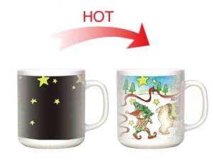 China Creative arts and crafts heat activated coffee mug transforming mug factory