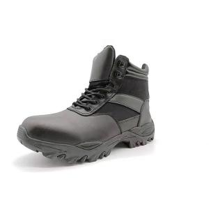 China Men Black Full Grain Desert Boots Versatile Training Work and Hiking Footwear factory
