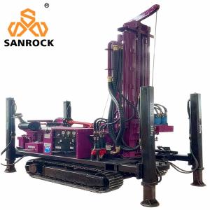 China 180m Drilling Depth Hydraulic Water Well Drill Rig with High Drilling Efficiency factory