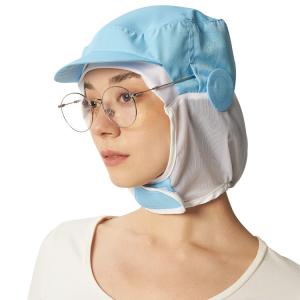 China Breathable Food Processing Hat Factory Workshop Mesh Dustproof Hat Earflaps Printing Logo factory