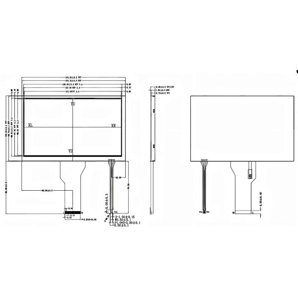 7 Inch TFT LCD Display 450cd/M2 Industrial Custom TFT Display Viewing Angle