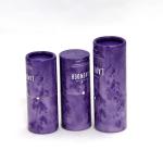Elegant Purple Cylindrical Kraft Paper Cans Packaging for Tea / Food / Cosmetics