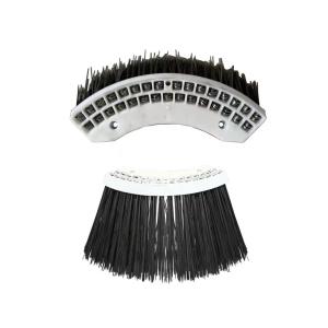 China Road Cleaning Sweeper Gutter Broom with Steel Wire Side Brush and 2*3mm Filament Diameter factory
