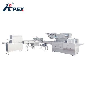 Customized Automatic Food Tray Sealing Horizontal Packing Machines For Tray