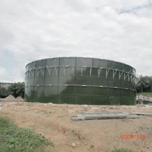 China GFS Technology Bolted Steel Storage Tank With Two Layer Enamelled Sheets Coated factory