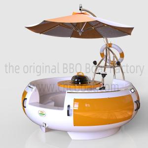 China 30cm Depth 8 Adults 250cm Donut FRP Fiberglass BBQ Boat factory
