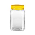 BPA Free 320ml Plastic Food Jars Airless Square Honey Bottle With Lid