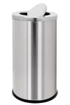 Hotel Lobby Brushed Hygienic SS Swing Top Trash Can