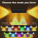 IP65 Solar 3 Ways Lights Powered Plastic LED Garden Fence Lights