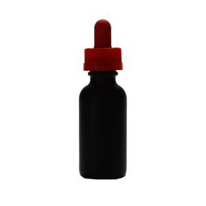 China 1 Oz Specialty Volcanic Black Boston Round Dropper Bottles Non - Transparent factory