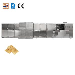 China PLC Controlled Automatic Monaka Wafer Machine Snack Production Equipment With 55 Baking Plates factory
