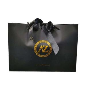 China Upgrade Your Packaging with Our Luxury Matte Black Paper Bag Industrial Gift Craft factory