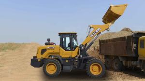 China Machanical Joystick Small Wheel Loaders 2500kg Operating Large Hub Axle Wheel Shovel Loader factory