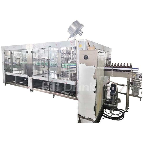 20mm Liquid Tank Automatic Beer Bottling Machine CIP Cleaning Small Beer